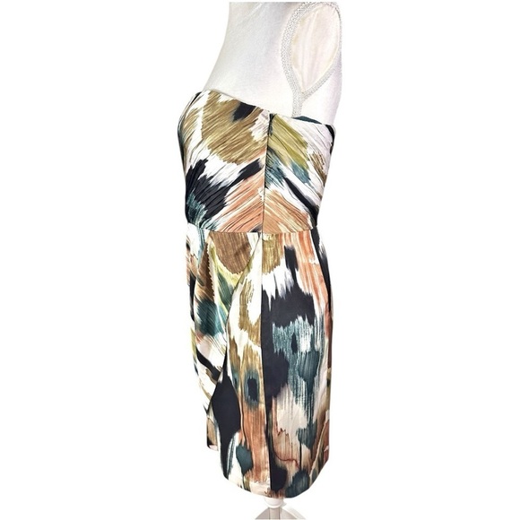 NWT Ann Taylor- Abstract Print Strapless Dress w/ Built In Bra - Size 6 - Picture 6 of 10